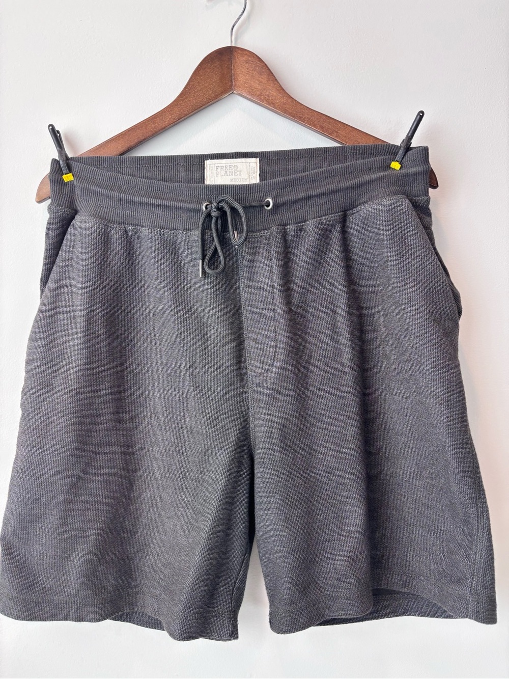 Free Planet Men's Charcoal Drawstring Athletic Shorts